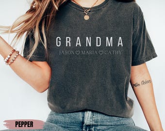 Personalized Grandma Shirt, Nana Shirt, Personalized Grandma Gift, Gift for Grandma, Customized Mother's Day Gift, Grandkids Names Shirt