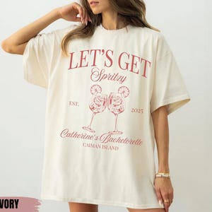 Comfort Colors Let&#39;s Get Spritzy Bachelorette Shirt, Aperol Spritz Shirt, Aperol Club Shirt, Custom Girls Club Shirt, Spritz Cocktail Shirt