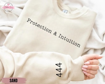 Sudadera de protección 444, sudadera con capucha del número angelical, suéter "El universo y tus guías espirituales te protegen", sudadera celestial de regalo