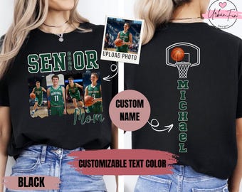 Custom Basketball Mom Shirt 2026, Personalized Senior Basketball Shirt with Photos and Name, Basketball Team Gift, Senior Night Outfit