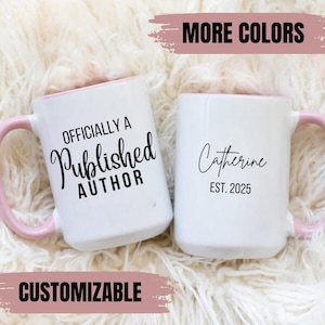 Personalized Author Mug, Published Author Gift, Custom Writer Gift, Future Bestselling Author, Writer Gift, Author Coffee mug, Bookworm Gift
