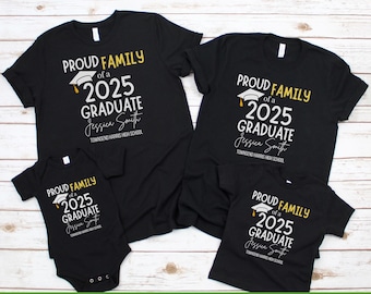 Proud Family TShirts,Group 2025 Grad Tees,Graduation Squad Tee,Senior 2025,Graduate 2025 Shirt,Custom Graduate Gift,High School Graduate Tee