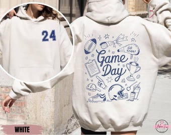 Sudadera personalizada para mamá futbolera: cuello redondo personalizado para la temporada deportiva