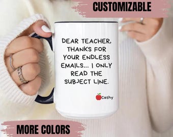 Funny Teacher Mug: Sarcastic Coffee Cup, Teacher Appreciation Gift