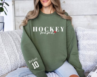 Hockey Mama Sweatshirt, Hockey Mama Hoodie, Personalisierter Hockey Hoodie,Hockey Sweatshirt für Mama, Benutzerdefinierte Hockey Mama,Hockey Mama Geschenk,Hockey Geschenk
