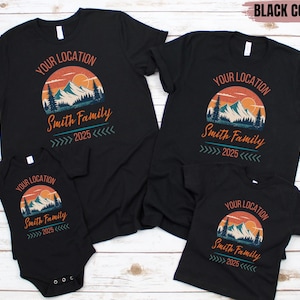 Custom Family Vacation Shirts 2025, Personalized Mountain Matching Trip Tees, Personalized Outdoor Group Outfit, National Park Travel Shirt
