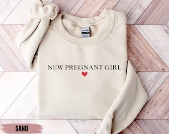 Nouveau sweat-shirt pour fille enceinte, col rond de grossesse, révélation de grossesse, faire-part de naissance, cadeau pour une maman enceinte, cadeau de baby shower, cadeau de nouvelle maman