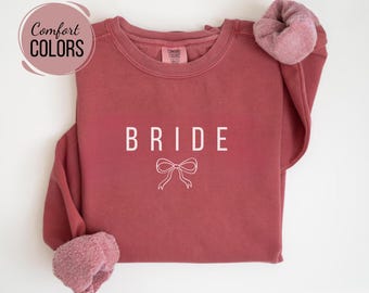 Comfort Colors® brudtröja, personlig brudtröja, minimalistisk förlovningspresent, tröja för framtida fru, personlig brudduschpresent