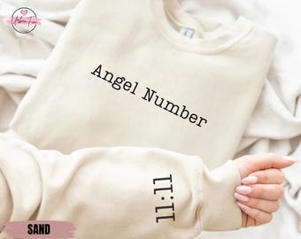 1111 Angel Number Sweatshirt, Spiritual Moon & Crystals Crewneck, Manifesting Hoodie, Witchy Aesthetic Sweater, Numerology Gift for Women