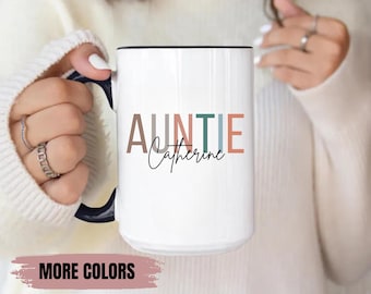 Personalized Auntie Mug, Auntie Gift, Favorite Auntie Coffee Cup, Gift For Auntie, Best Aunt Gift,Custom auntie gift from nieces and nephews