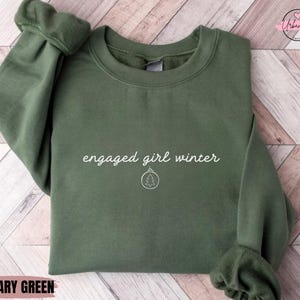 Engaged Girl Winter Sweatshirt, Future Mrs Sweater, Custom Bride Sweatshirt, Engagement Gift, Bride to Be Gift, Fiance Gift For Her Sweater