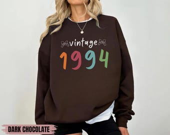 30th Bow Sweatshirt, Vintage 30th Birthday Hoodie, 30th Birthday Gift, 30th Birthday Women, 30th Birthday Friend, 1995 Birthday Sweatshirt