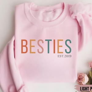 Custom Best Friend Sweatshirt, Personalized Besties Hoodie, Matching Best Friend Outfits, Cute BFF Clothing, BFF Birthday Gifts, Bestie Gift