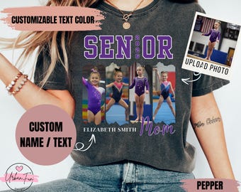 Custom Gymnastics Senior 2026 Shirt, Personalized Gymnastics Photo Tee, Gymnastics Mom Shirt, Senior Night Gift, Team Recognition Shirt