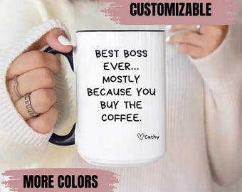 Custom Boss Coffee Mug: Sarcastic Boss's Day Gift