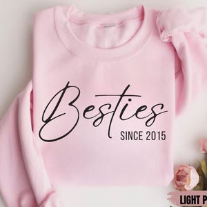 Custom Best Friend Sweatshirt, Personalized Besties Hoodie, Matching Best Friend Outfits, Cute BFF Clothing, BFF Birthday Gifts, Bestie Gift