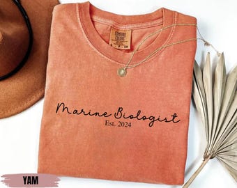 Comfort Colors Personalized Marine Biologist Tshirt, Custom Year Marine Biology, Marine Biology Gifts, Future Marine Biologist Shirt