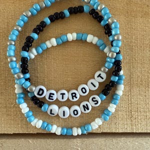 Pulseras de cuentas de los Detroit Lions: joyas de fútbol americano de la NFL