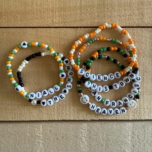 Niall Horan Inspired Beaded Bracelet Stack: Concert Jewelry