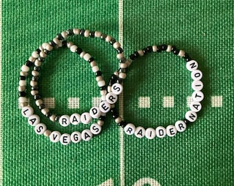 Pulseiras de contas do Las Vegas Raiders: joias de futebol americano da NFL