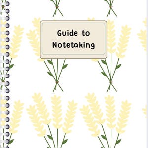 Student Note-Taking Guide PDF | Effective Study Skills for School & College | Printable Academic Planner Insert | Study Tips Sheet