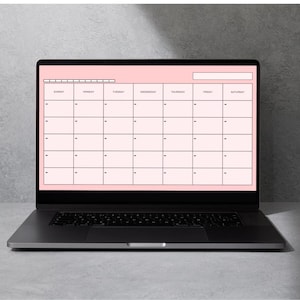 Blank Calendar Template | Printable Monthly Calendar | Undated Planner PDF | Minimalist Digital Download | Reusable Organizer
