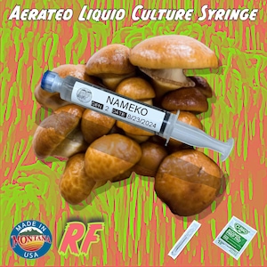Organic Nameko Aerated Liquid Culture Syringe Kit (Pholiota microspora)