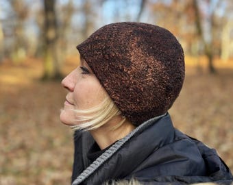 NICOLE MARCIANO Brown Wool and Felt Hat , With Tag - Etsy