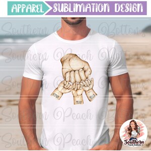Dad&#39;s Team Fist Bump Bundle, PNG file, DTF, Sublimation, Father&#39;s Day Shirt Design