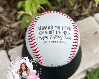 Engraved Baseball, Dad Gift, Laser Engraved, team gift