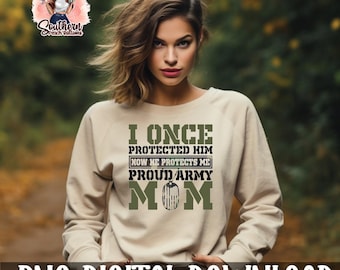 Archivo PNG de orgullosa mamá del ejército, diseño de sublimación, diseño dtf