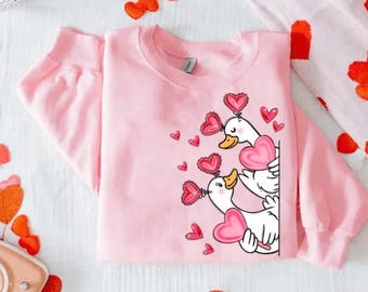 Love Goose, Valentine's Day Shirt Design, DTF, Sublimation, PNG File