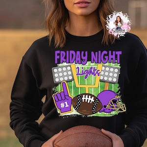 Friday Night Lights Purple, PNG Shirt Design 2025 - fall season