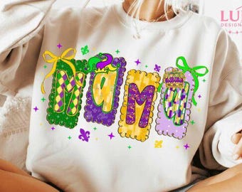 Mardi Gras Mama, Shirt Design, DTF, Sublimation -PNG File