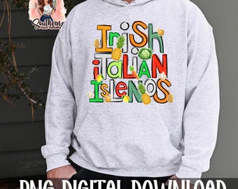Irish Italian Islenos Parade Shirt Design, PNG, Produce