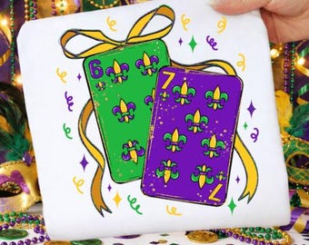 6-7 Mardi Gras Cards, Shirt Design, DTF, Sublimation -PNG File