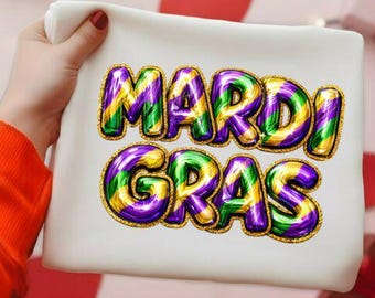 Mardi Gras Balloons, Shirt Design, DTF, Sublimation -PNG File