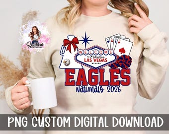 CUSTOM Cheer Vegas Nationals, Mascot Name, Personalized, PNG FILES