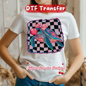 Girly Turtle DTF Heat Transfer