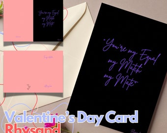 RHYSAND QUOTE Afdrukbare Valentijnsdagkaart | ACOTAR, een serie van doorns en rozen van Sarah J. Maas producten | Last minute v-day cadeau