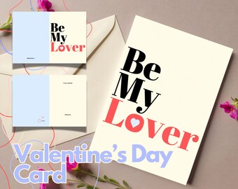 Afdrukbare Valentijnsdagkaart | Afdrukbare Valentijnsdagkaart van Be My Love