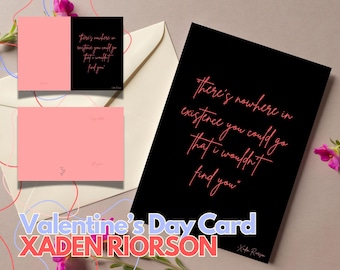 XADEN RIORSON QUOTE Afdrukbare Valentijnsdagkaart | Fourth Wing, Iron Flame, Onyx Storm, The Empyrean Series van Rebecca Yarros-producten