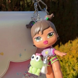 Bratz Babyz Keychain Yasmin Doll with Pet Frog Bag Charm Collectible Nostalgic y2k Toys OTHER DOLLS AVAILABLE! Cloe Sasha Jade Twinz