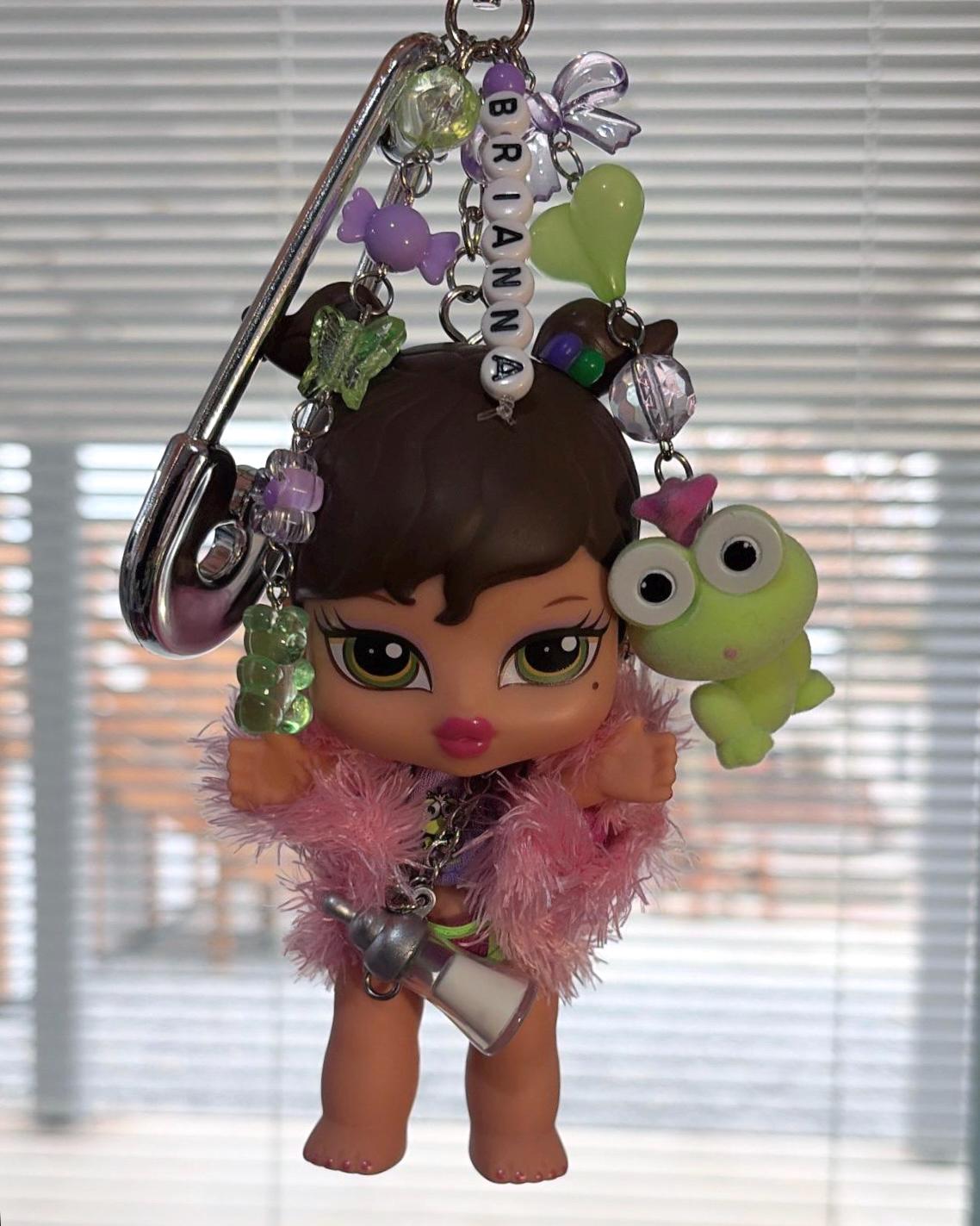 Custom Bratz Babyz Keychain Yasmin Jade Sasha Cloe Doll With Pet
