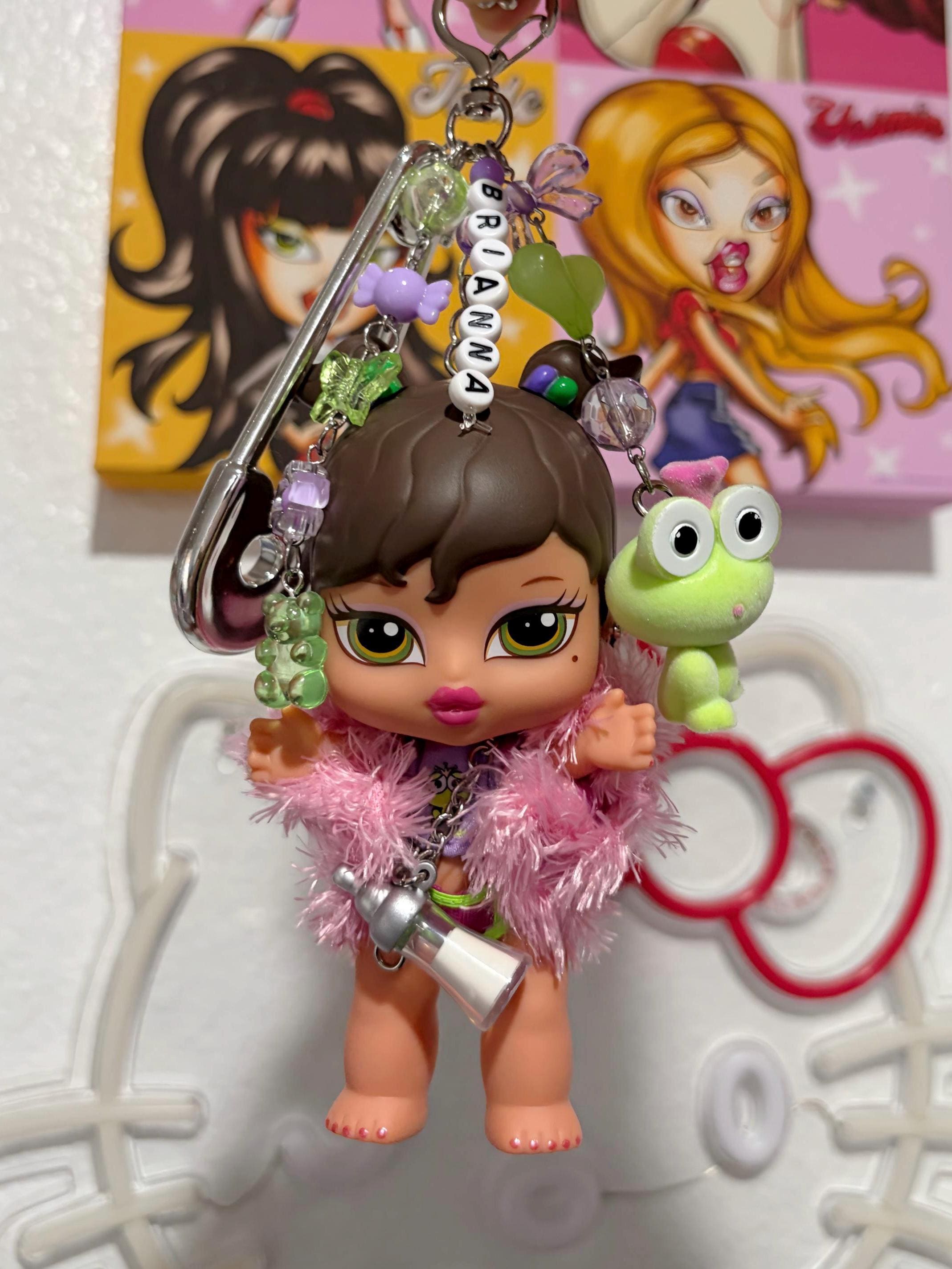 Bratz♡キーホルダー Custom Bratz Babyz Keychain Yasmin Jade Sasha Cloe Doll With Pet