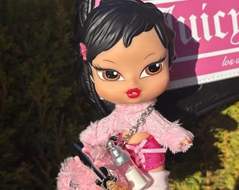 Custom Bratz Babyz Keychain Jade Doll Runways w Fluffy Phone Bag Charm Collectible Nostalgic y2k Toy Gift OTHER DOLLS AVAILABLE!