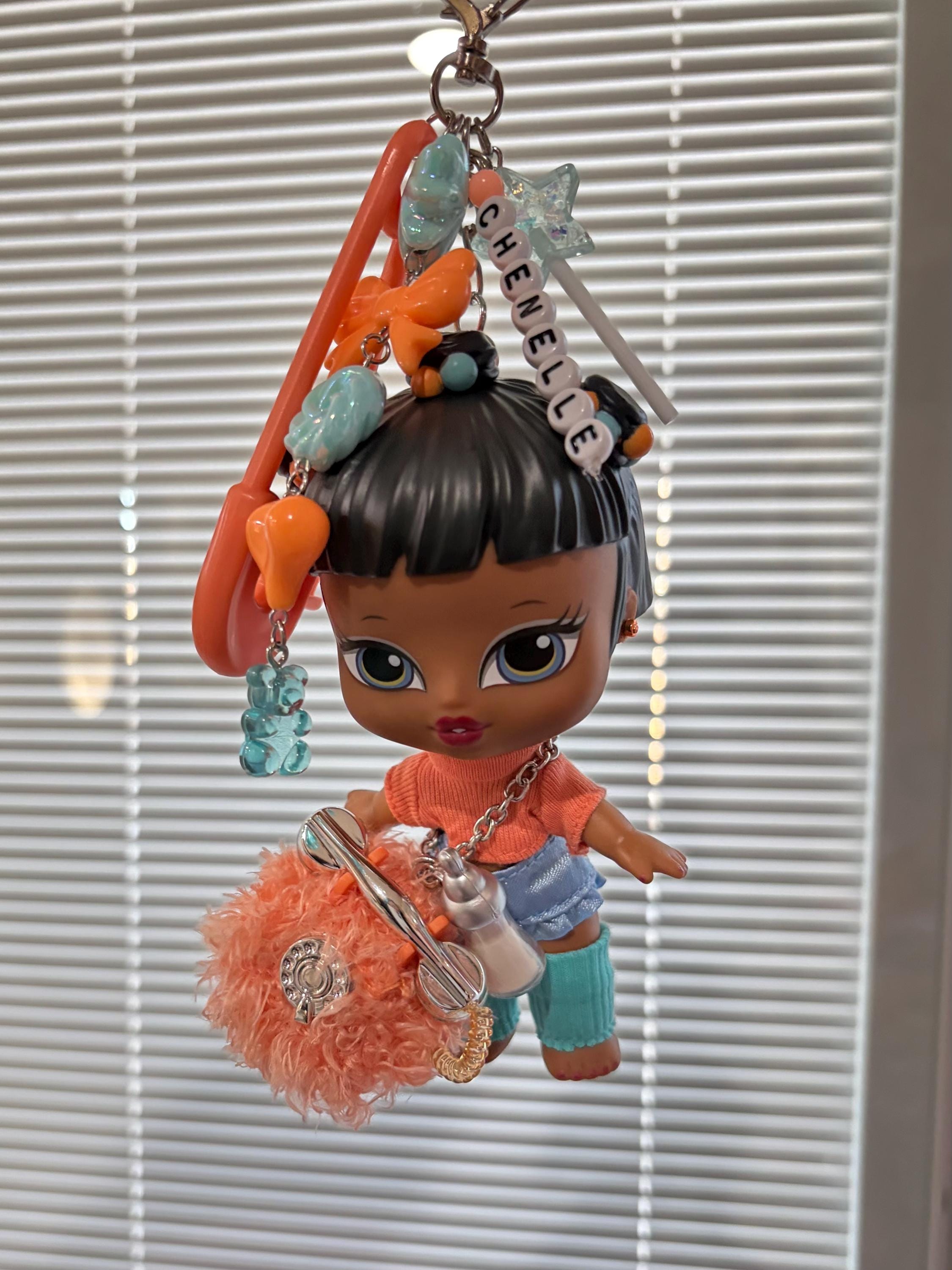 Custom Bratz Babyz Keychain Jade Doll Runways W Fluffy Phone Bag