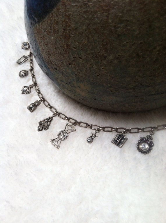 Charms Bracelet Antique Silver La Vie Parisienne … - image 1