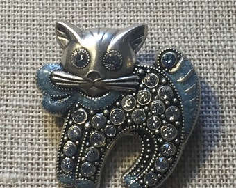 キャサリン・ポペスコ キティブローチ スワロフスキークリスタル エナメルリボン