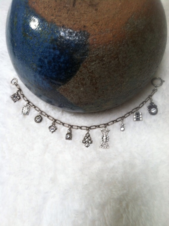 Charms Bracelet Antique Silver La Vie Parisienne … - image 2
